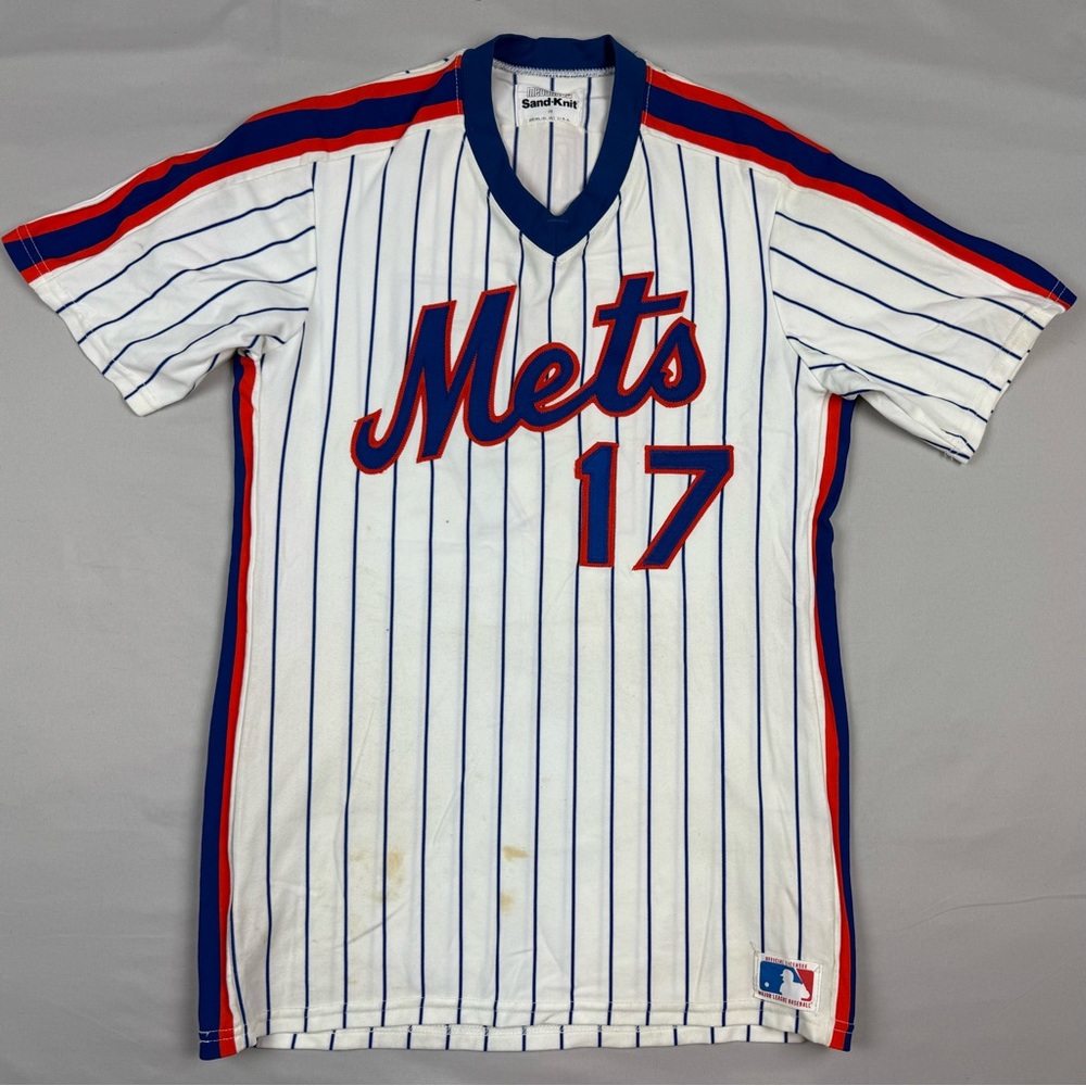Vtg Sand Knit Medalist New York Mets Keith Hernandez Baseball Jersey Sz 38 Sewn